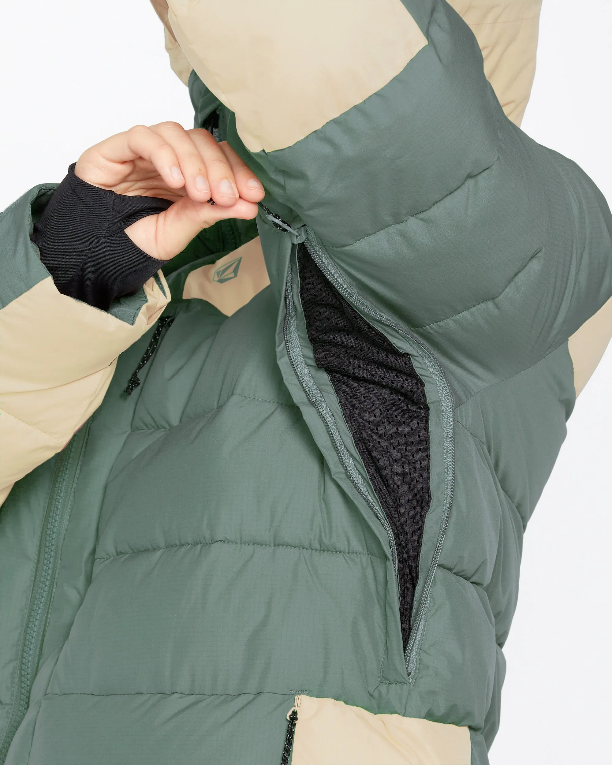 Womens Puffleup Jacket - Lichen Green