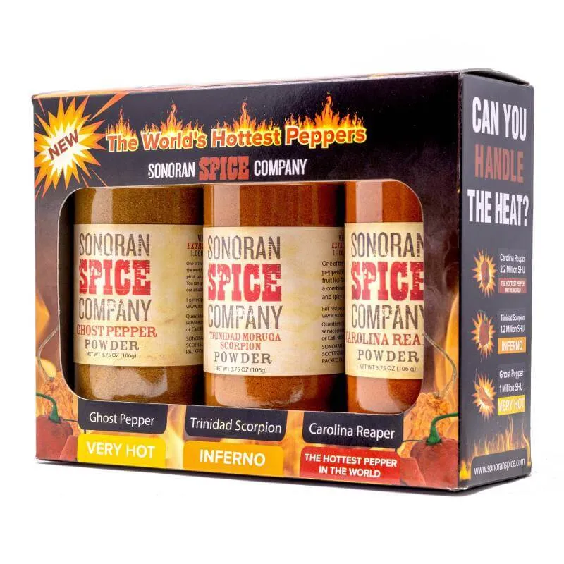 World's Hottest Pepper Powder 3.75 Oz Spice Gift Box