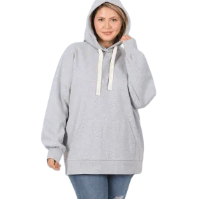 Zenana Plus Loose Fit Pullover Hoodie